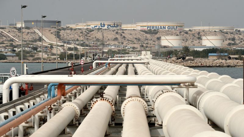 Pipeline terminal at Persian Gulf storage facility